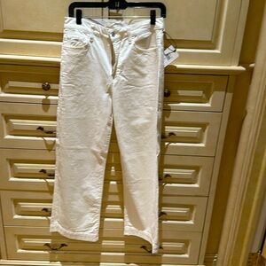 NWT 7 for all mankind size 29 cropped Alexa cords ivory
